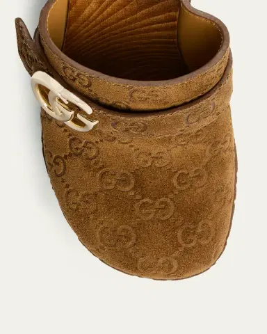 Gucci 70mm Double G Suede Platform Clogs | Thumbnail 3 Gucci 70mm Double G Suede Platform Clogs | Thumbnail 3