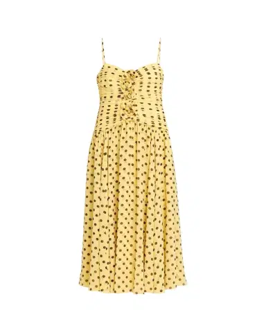 Cinq à Sept Madga Drop-Waist Camille Polka Dot Midi Dress | Thumbnail 1 Cinq à Sept Madga Drop-Waist Camille Polka Dot Midi Dress | Thumbnail 1