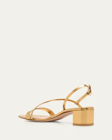 Gianvito Rossi 45mm Betsy Metallic Leather Sandals | Thumbnail 4 Gianvito Rossi 45mm Betsy Metallic Leather Sandals | Thumbnail 4