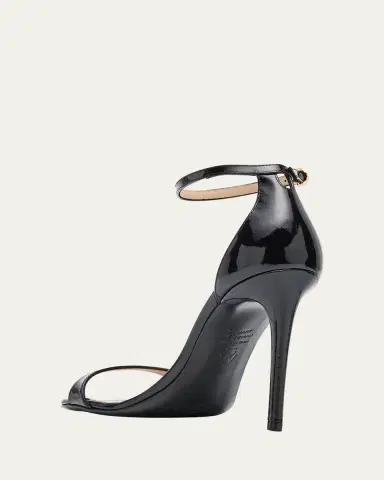 Stuart Weitzman Nudist II Patent Ankle-Strap Sandals | Thumbnail 4 Stuart Weitzman Nudist II Patent Ankle-Strap Sandals | Thumbnail 4