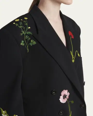 Stella McCartney Floral Embroidered Double-Breasted Boyfriend Blazer | Thumbnail 5 Stella McCartney Floral Embroidered Double-Breasted Boyfriend Blazer | Thumbnail 5