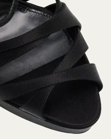 Saint Laurent 110mm Chandelle Satin Platform Sandals | Thumbnail 3 Saint Laurent 110mm Chandelle Satin Platform Sandals | Thumbnail 3