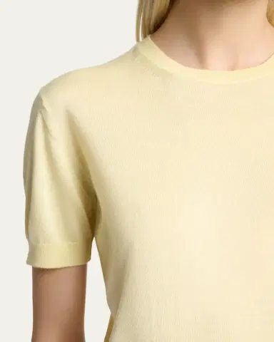 Saint Laurent Wool-Cashmere Short-Sleeve Top | Thumbnail 9 Saint Laurent Wool-Cashmere Short-Sleeve Top | Thumbnail 9