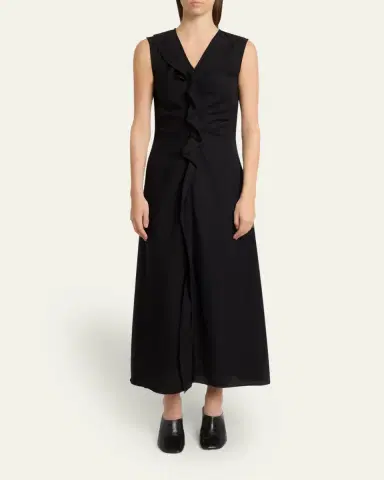 Proenza Schouler White Label Jaya Sleeveless Ruffle Midi Dress | Thumbnail 2 Proenza Schouler White Label Jaya Sleeveless Ruffle Midi Dress | Thumbnail 2