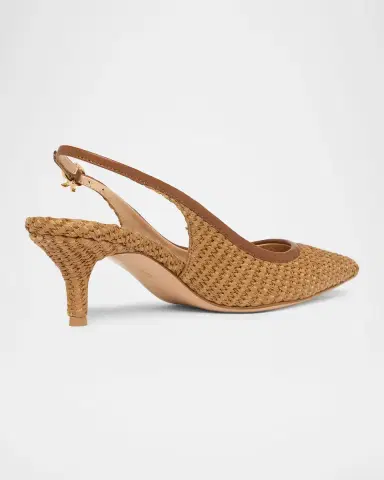 Gianvito Rossi Marbella Raffia Slingback Pumps | Thumbnail 2 Gianvito Rossi Marbella Raffia Slingback Pumps | Thumbnail 2