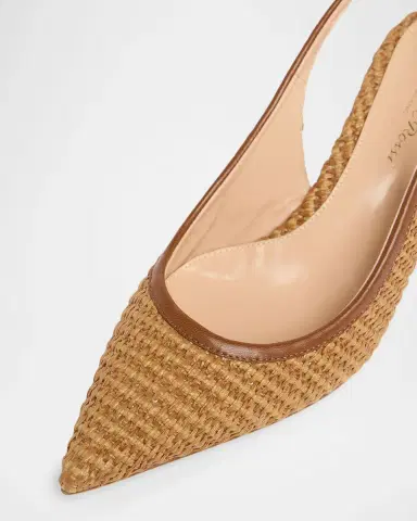 Gianvito Rossi Marbella Raffia Slingback Pumps | Thumbnail 3 Gianvito Rossi Marbella Raffia Slingback Pumps | Thumbnail 3