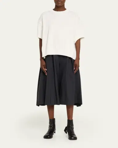 sacai Denim And Knit Short-Sleeve Sweater | Thumbnail 6 sacai Denim And Knit Short-Sleeve Sweater | Thumbnail 6