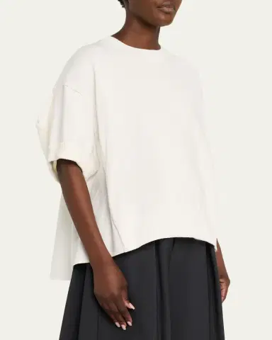 sacai Denim And Knit Short-Sleeve Sweater | Thumbnail 8 sacai Denim And Knit Short-Sleeve Sweater | Thumbnail 8