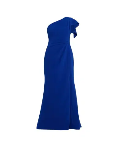 Rickie Freeman for Teri Jon Pleated One-Shoulder Stretch Crepe Gown | Thumbnail 1 Rickie Freeman for Teri Jon Pleated One-Shoulder Stretch Crepe Gown | Thumbnail 1