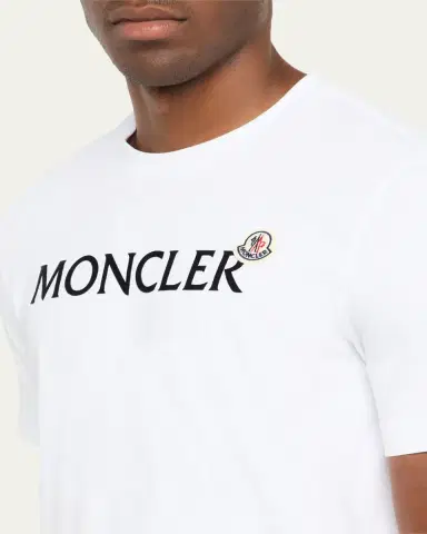 Moncler Men's Logo Script Crewneck T-Shirt | Thumbnail 5 Moncler Men's Logo Script Crewneck T-Shirt | Thumbnail 5