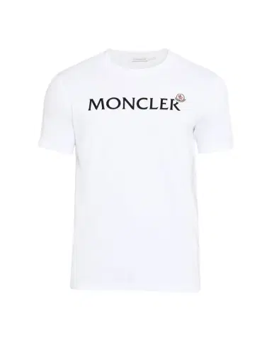 Moncler Men's Logo Script Crewneck T-Shirt | Thumbnail 1 Moncler Men's Logo Script Crewneck T-Shirt | Thumbnail 1