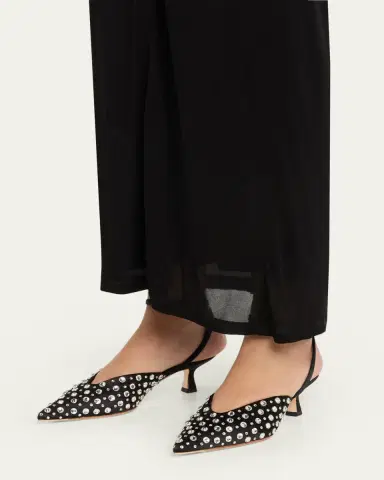 Loeffler Randall Rio Embellished Satin Kitten-Heel Pumps | Thumbnail 2 Loeffler Randall Rio Embellished Satin Kitten-Heel Pumps | Thumbnail 2