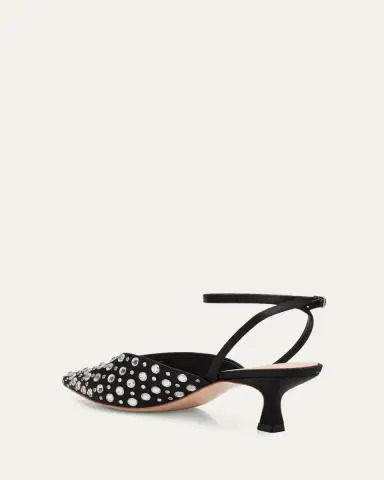 Loeffler Randall Rio Embellished Satin Kitten-Heel Pumps | Thumbnail 4 Loeffler Randall Rio Embellished Satin Kitten-Heel Pumps | Thumbnail 4