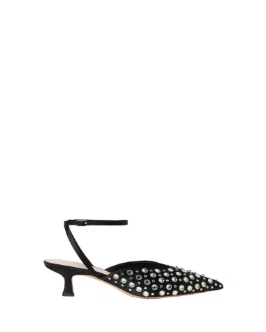 Loeffler Randall Rio Embellished Satin Kitten-Heel Pumps | Thumbnail 1 Loeffler Randall Rio Embellished Satin Kitten-Heel Pumps | Thumbnail 1