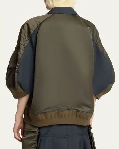 sacai Mixed-Media Suiting Bomber Jacket | Thumbnail 3 sacai Mixed-Media Suiting Bomber Jacket | Thumbnail 3