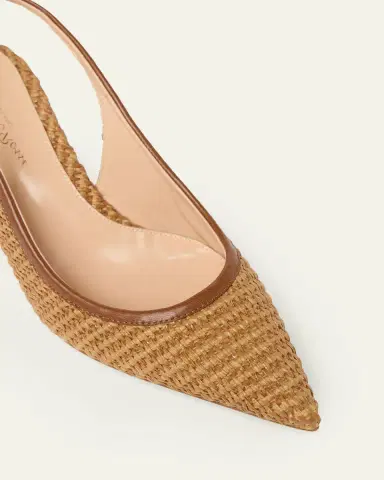 Gianvito Rossi Marbella Raffia Slingback Pumps | Thumbnail 7 Gianvito Rossi Marbella Raffia Slingback Pumps | Thumbnail 7