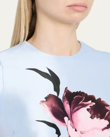 Rickie Freeman for Teri Jon Floral-Print Faille Dress | Thumbnail 5 Rickie Freeman for Teri Jon Floral-Print Faille Dress | Thumbnail 5