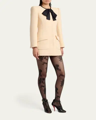 Valentino Garavani Tie-Neck Mini Blazer Dress | Thumbnail 4 Valentino Garavani Tie-Neck Mini Blazer Dress | Thumbnail 4