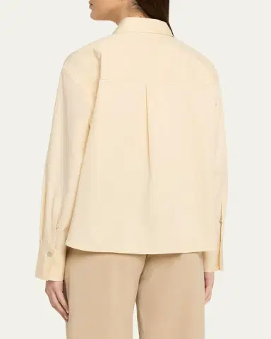 Vince Cropped Long-Sleeve Shirt | Thumbnail 7 Vince Cropped Long-Sleeve Shirt | Thumbnail 7