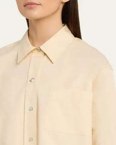 Vince Cropped Long-Sleeve Shirt | Thumbnail 9 Vince Cropped Long-Sleeve Shirt | Thumbnail 9