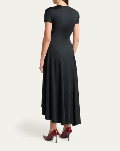 Victoria Beckham Zipped-Front Asymmetric Midi Dress | Thumbnail 3 Victoria Beckham Zipped-Front Asymmetric Midi Dress | Thumbnail 3