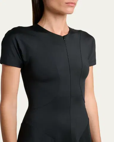 Victoria Beckham Zipped-Front Asymmetric Midi Dress | Thumbnail 5 Victoria Beckham Zipped-Front Asymmetric Midi Dress | Thumbnail 5