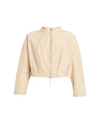 Lafayette 148 New York Pleated Technical Twill Crop Jacket | Thumbnail 1 Lafayette 148 New York Pleated Technical Twill Crop Jacket | Thumbnail 1