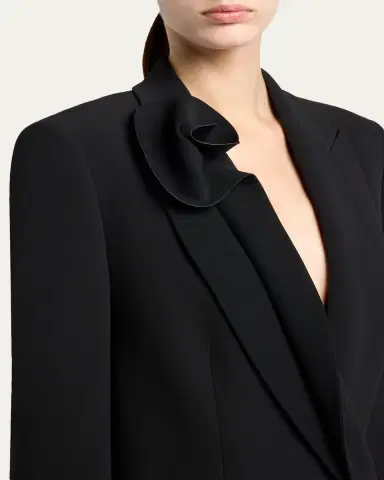 Giorgio Armani Rosette Lapel Double-Breasted Blazer Jacket | Thumbnail 5 Giorgio Armani Rosette Lapel Double-Breasted Blazer Jacket | Thumbnail 5