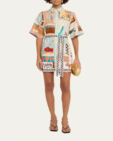 ALÉMAIS Michelle Linen Mini Shirtdress | Thumbnail 2 ALÉMAIS Michelle Linen Mini Shirtdress | Thumbnail 2