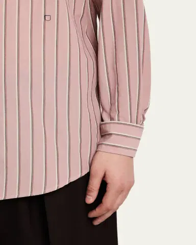 Massimo Alba Men's Genova Multi-Stripe Cotton Sport Shirt | Thumbnail 5 Massimo Alba Men's Genova Multi-Stripe Cotton Sport Shirt | Thumbnail 5