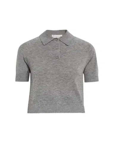 Victoria Beckham Short-Sleeve Wool Polo Shirt | Thumbnail 1 Victoria Beckham Short-Sleeve Wool Polo Shirt | Thumbnail 1