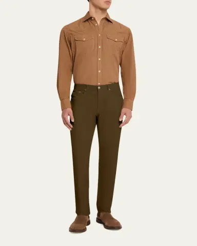 Massimo Alba Men's Alung Baby Corduroy Five-Pocket Pants | Thumbnail 2 Massimo Alba Men's Alung Baby Corduroy Five-Pocket Pants | Thumbnail 2