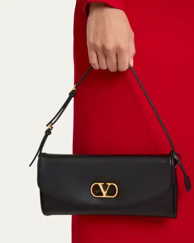 Valentino Garavani Small VLogo Leather Shoulder Bag | Thumbnail 2 Valentino Garavani Small VLogo Leather Shoulder Bag | Thumbnail 2