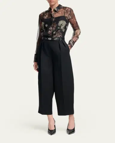 Altuzarra Chika Floral Silk Button-Front Shirt | Thumbnail 2 Altuzarra Chika Floral Silk Button-Front Shirt | Thumbnail 2