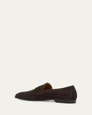 Tom Ford Men's Sean Suede Penny Loafers | Thumbnail 4 Tom Ford Men's Sean Suede Penny Loafers | Thumbnail 4