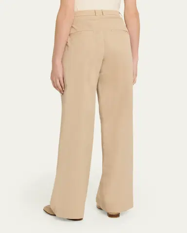 Vince Camille Mid-Rise Cotton-Blend Trousers | Thumbnail 3 Vince Camille Mid-Rise Cotton-Blend Trousers | Thumbnail 3