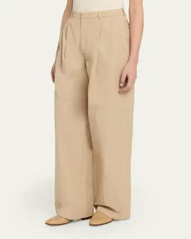 Vince Camille Mid-Rise Cotton-Blend Trousers | Thumbnail 4 Vince Camille Mid-Rise Cotton-Blend Trousers | Thumbnail 4