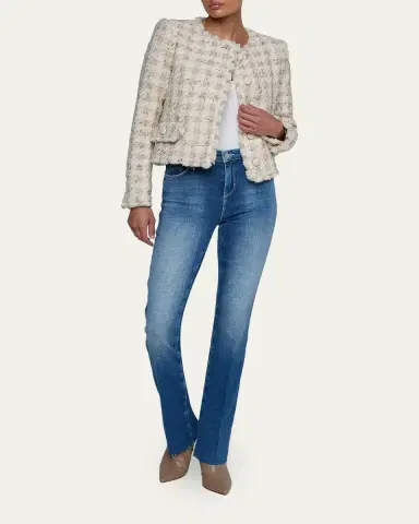 L'AGENCE Zell Houndstooth Tweed Jacket | Thumbnail 2 L'AGENCE Zell Houndstooth Tweed Jacket | Thumbnail 2