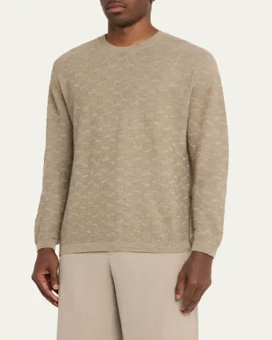 Giorgio Armani Patterned Cashmere-Blend Sweater | Thumbnail 4 Giorgio Armani Patterned Cashmere-Blend Sweater | Thumbnail 4