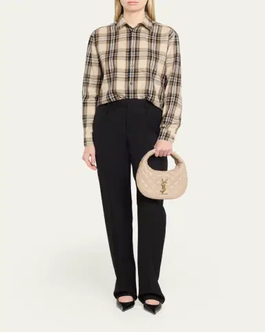 Saint Laurent Icarino Baby YSL Quilted Leather Hobo Bag | Thumbnail 5 Saint Laurent Icarino Baby YSL Quilted Leather Hobo Bag | Thumbnail 5