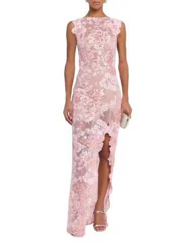 Bronx and Banco Ellie Sleeveless Sequin Floral Column Gown | Thumbnail 1 Bronx and Banco Ellie Sleeveless Sequin Floral Column Gown | Thumbnail 1
