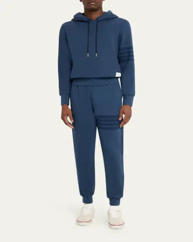 Thom Browne Men's 4-Bar Cotton Hoodie | Thumbnail 2 Thom Browne Men's 4-Bar Cotton Hoodie | Thumbnail 2