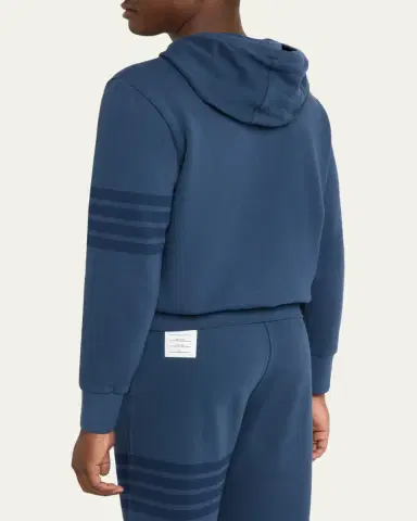 Thom Browne Men's 4-Bar Cotton Hoodie | Thumbnail 3 Thom Browne Men's 4-Bar Cotton Hoodie | Thumbnail 3
