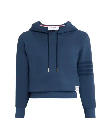 Thom Browne Men's 4-Bar Cotton Hoodie | Thumbnail 1 Thom Browne Men's 4-Bar Cotton Hoodie | Thumbnail 1