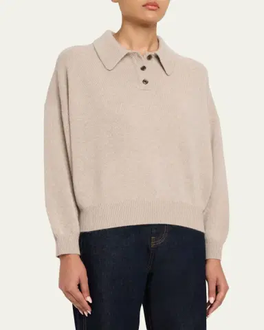 Lisa Yang Etta Cashmere Polo Sweater | Thumbnail 4 Lisa Yang Etta Cashmere Polo Sweater | Thumbnail 4