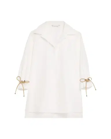 Max Mara Raglan-Sleeve Cotton Poplin Blouse | Thumbnail 1 Max Mara Raglan-Sleeve Cotton Poplin Blouse | Thumbnail 1