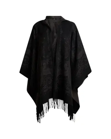 Etro Hooded Paisley Jacquard Wool Cape | Thumbnail 1 Etro Hooded Paisley Jacquard Wool Cape | Thumbnail 1