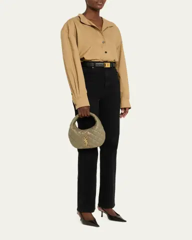 Saint Laurent Icarino Baby YSL Quilted Leather Hobo Bag | Thumbnail 9 Saint Laurent Icarino Baby YSL Quilted Leather Hobo Bag | Thumbnail 9