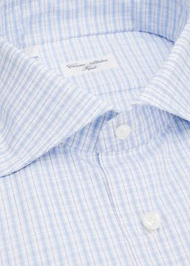 Cesare Attolini Men's Grid-Check Cotton Dress Shirt | Thumbnail 2 Cesare Attolini Men's Grid-Check Cotton Dress Shirt | Thumbnail 2