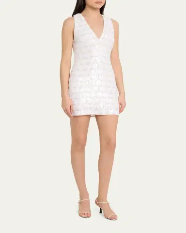 Ramy Brook Ari Sequin Plunging Mini Dress | Thumbnail 4 Ramy Brook Ari Sequin Plunging Mini Dress | Thumbnail 4